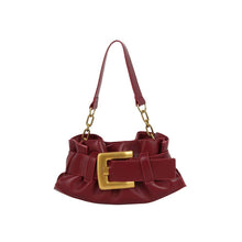 Load image into Gallery viewer, Slouchy Square Buckle Flap Shoulder Bag
