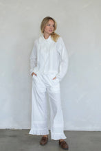 Load image into Gallery viewer, Talia Ruffle Trim Collared Blouse
