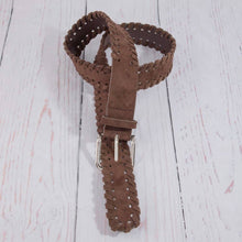 Load image into Gallery viewer, Wide Vegan Leather Whipstitch Edge Belt
