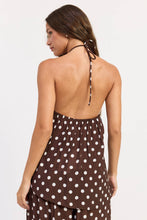 Load image into Gallery viewer, Emory Polka Dot Asymmetrical Halter Top
