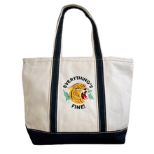 Load image into Gallery viewer, Everything's Fine! BiG Canvas Tote Bag Vintage Inspired

