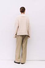 Load image into Gallery viewer, Mod Ref Glen Oversized Boucle Knit V-Neck Sweater
