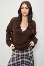 Load image into Gallery viewer, Pretty Garbage V-Neck Ballet Sweater Top
