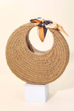 Load image into Gallery viewer, Round Straw Braided Circle Bag
