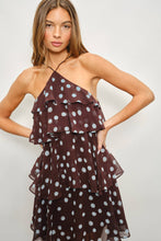 Load image into Gallery viewer, Polka Dot Tiered Halter Mini Dress
