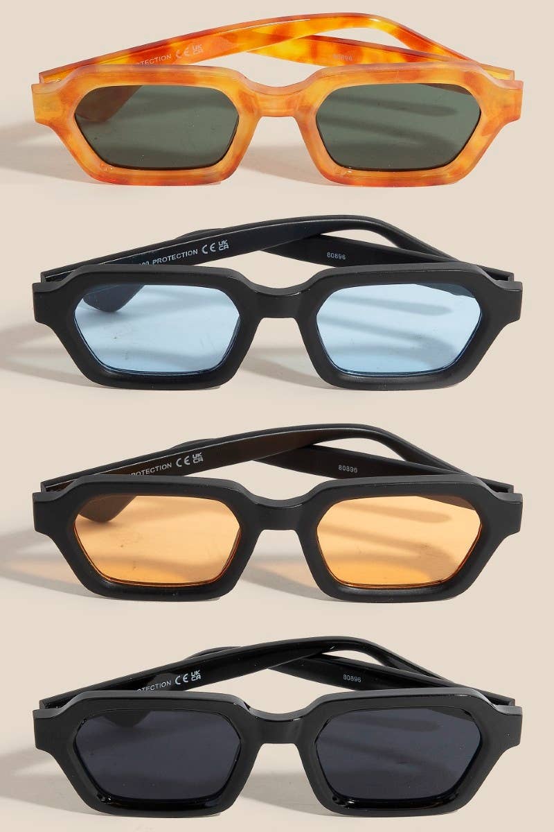 Rectangle Frame Multicolor Sunglasses