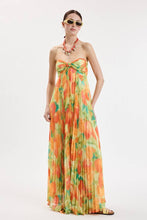 Load image into Gallery viewer, Cabana Twist Front Ruffle Strapless Tube Maxi Dress
