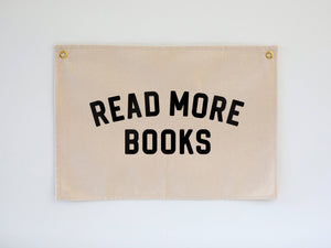 Read More Books Modern Canvas Banner • Reading Wall Flag