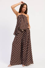 Load image into Gallery viewer, Emory Polka Dot Asymmetrical Halter Top
