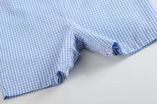 Load image into Gallery viewer, Blue Gingham Golf Hole Shortall
