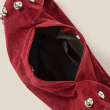 Load image into Gallery viewer, Metallic Sphere Studded Soft Hobo Shoulder Bag
