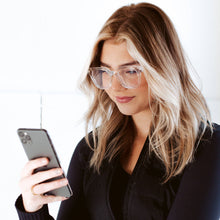 Load image into Gallery viewer, Blue Light Blocker Glasses: Retro Teal Frame
