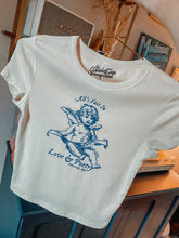 Load image into Gallery viewer, All&#39;s Fair In Love &amp; Poetry Micro-Ribbed Baby Tee
