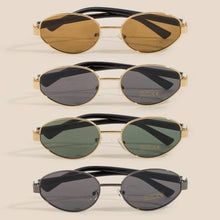 Load image into Gallery viewer, Oval Metallic Frame Sunglasses
