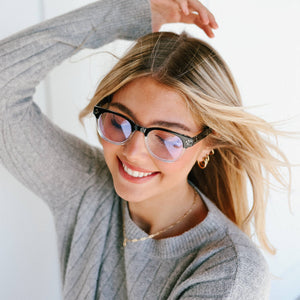 Blue Light Blocker Glasses: Retro Teal Frame