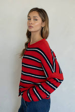 Load image into Gallery viewer, Soft Lightweight Piper Cardigan - Varsity Stripe

