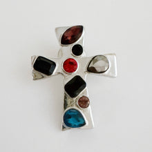Load image into Gallery viewer, Artisan Color Muse Cross Brooch Pin
