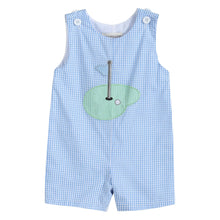 Load image into Gallery viewer, Blue Gingham Golf Hole Shortall
