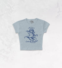 Load image into Gallery viewer, All&#39;s Fair In Love &amp; Poetry Micro-Ribbed Baby Tee
