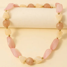Load image into Gallery viewer, Marble Resin And Metallic Beads Necklace
