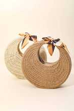 Load image into Gallery viewer, Round Straw Braided Circle Bag
