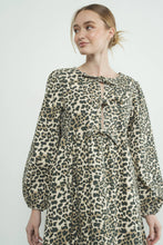 Load image into Gallery viewer, Aaron &amp; Amber Leopard Bow Tie Babydoll Dress

