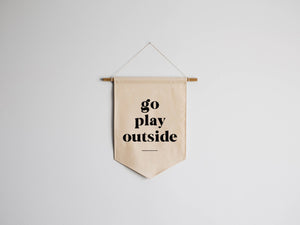 Go Play Outside Canvas Banner