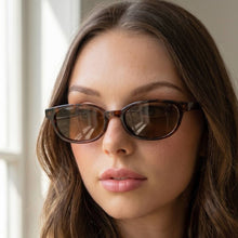 Load image into Gallery viewer, Slim Rectangle Retro Frame Sunglasses
