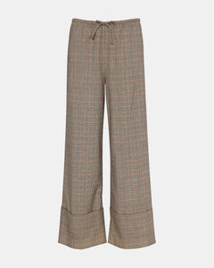 Steve Madden Idra Pull On Tie Front Plaid Pant