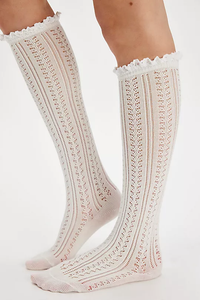 Free People Misty Pointelle Tall Sock