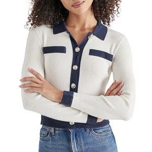 Steve Madden Ayda Ribbed Collar Cardigan