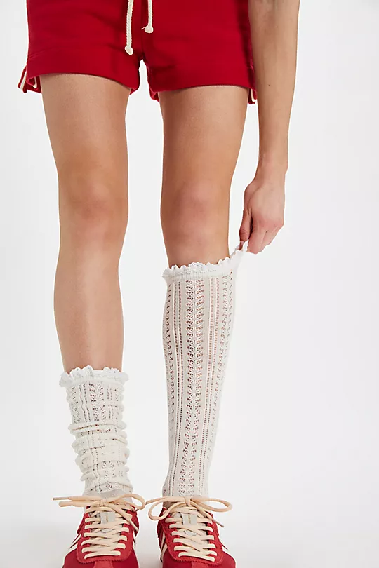 Free People Misty Pointelle Tall Sock