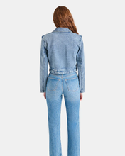 Load image into Gallery viewer, Steve Madden Tarin Denim Crop Blazer
