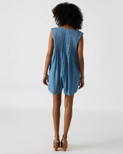Load image into Gallery viewer, Steve Madden Pleated Denim Mick Romper
