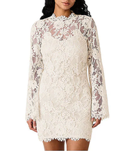 Load image into Gallery viewer, Steve Madden Selinna Floral Lace Mock Neck Dress
