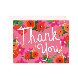 Bloomwolf Thank You Greeting Card - Thank You Card