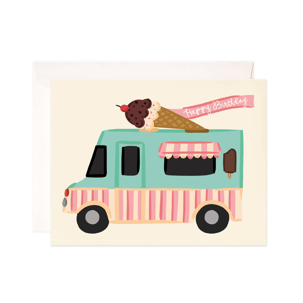 Ice Cream Birthday Greeting Card - Cute Birthday Card