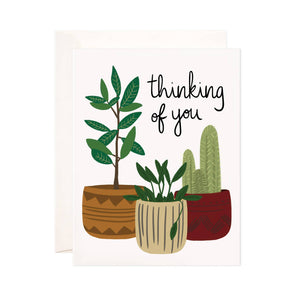 Potted Plants Greeting Card - Thinking of You, Plant Gift