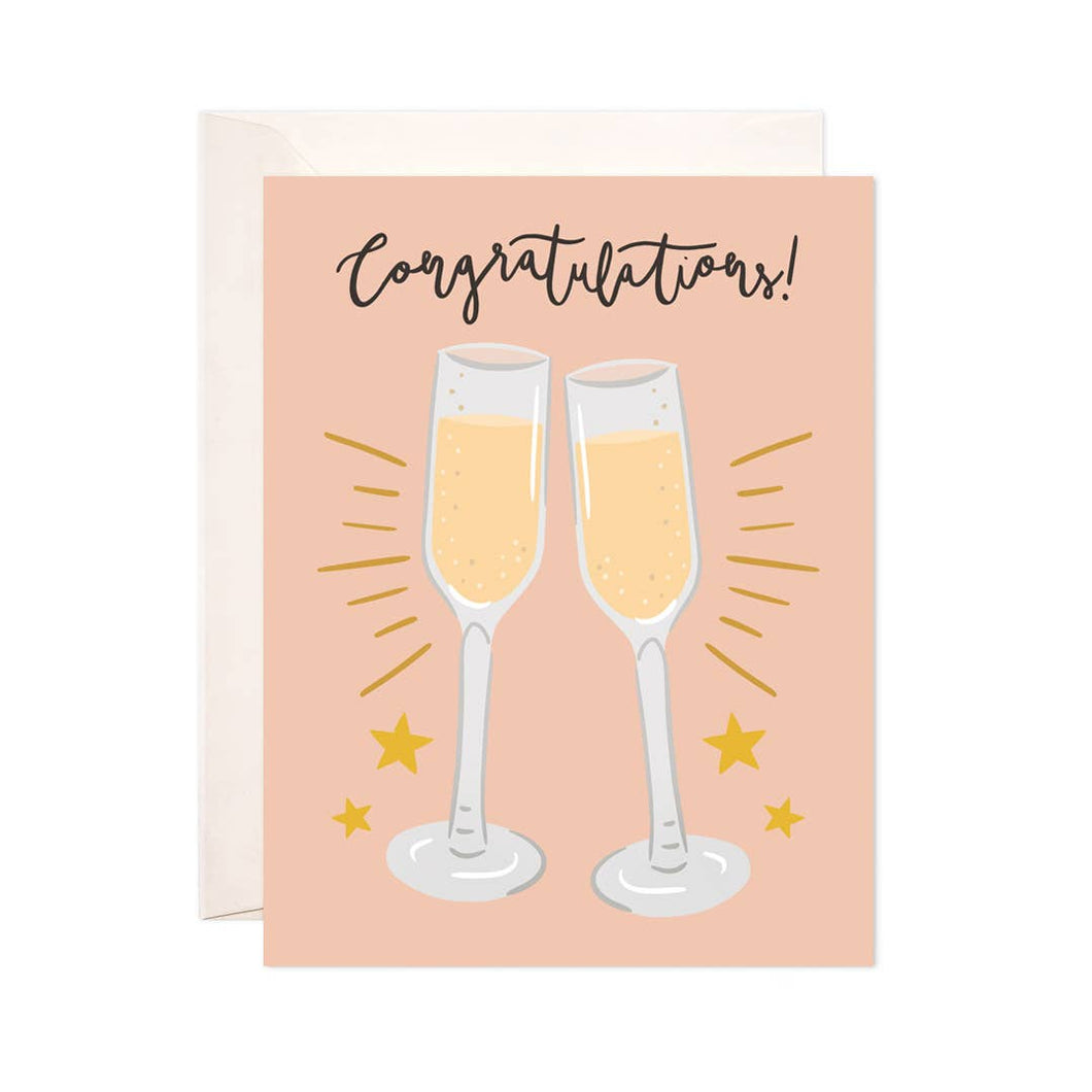Bloomwolf Studio Cheers Congrats Greeting Card