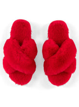 Load image into Gallery viewer, CHRISTINA SLIPPERS, RED: S/M
