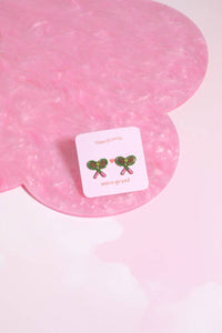 Tennis Rackets Enamel Charm Stud Earrings