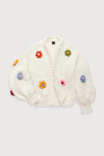 Load image into Gallery viewer, Knitted Floral Appliqué Cardigan
