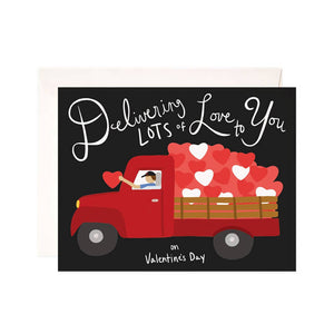 Delivering Love Valentine Greeting Card - Valentine's Day Ca