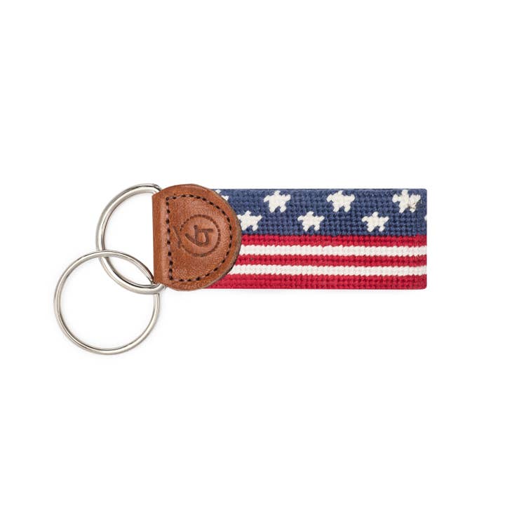 Good Threads Stars and Stripes Needlepoint Keychain