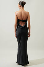 Load image into Gallery viewer, Sugarlips Infinite Strapless Open Back Satin Maxi Dress
