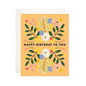 Bloomwolf Studio Floral Birthday Card