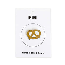 Load image into Gallery viewer, Three Potato Four Enamel Pin- Pretzel
