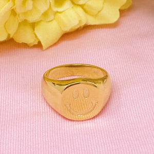 Ellison + Young Stamped Smile Ring