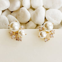 Load image into Gallery viewer, Ellison + Young Pearl &amp; Shine Stud Earrings
